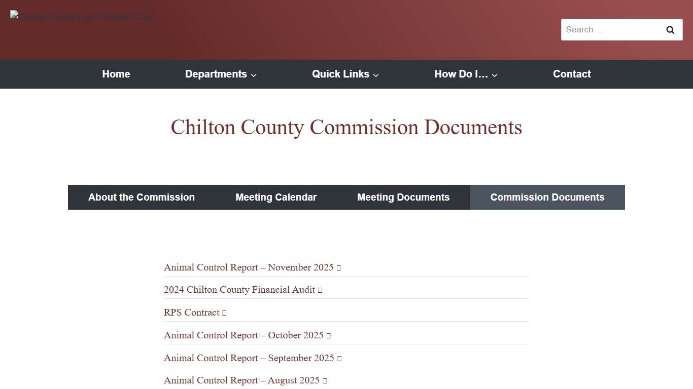 Chilton County Commission Documents - Chilton County Alabama